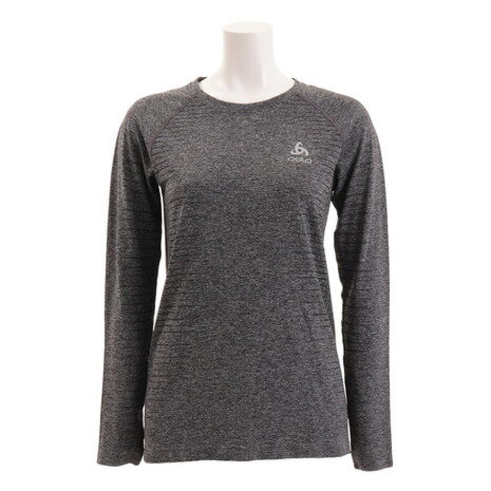 【ランニング対象品購入&エントリーでP10倍！8/19 20:00〜8/28 23:59】オドロ（ODLO） ランニング Tシャツ レディース 長袖 シームレスエレメント 312631-15700grey mel （レディース）