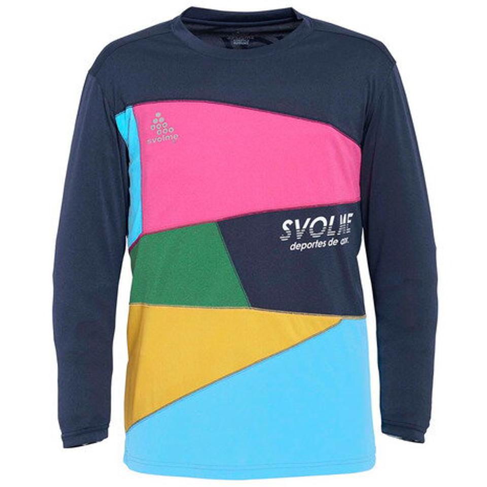 【ランニング対象品購入&エントリーでP10倍！8/19 20:00〜8/28 23:59】スボルメ（SVOLME） ランニング Tシャツ メンズ 長袖 パッチワークロング シャツ 7193-02400NY オンライン価格 （メンズ）