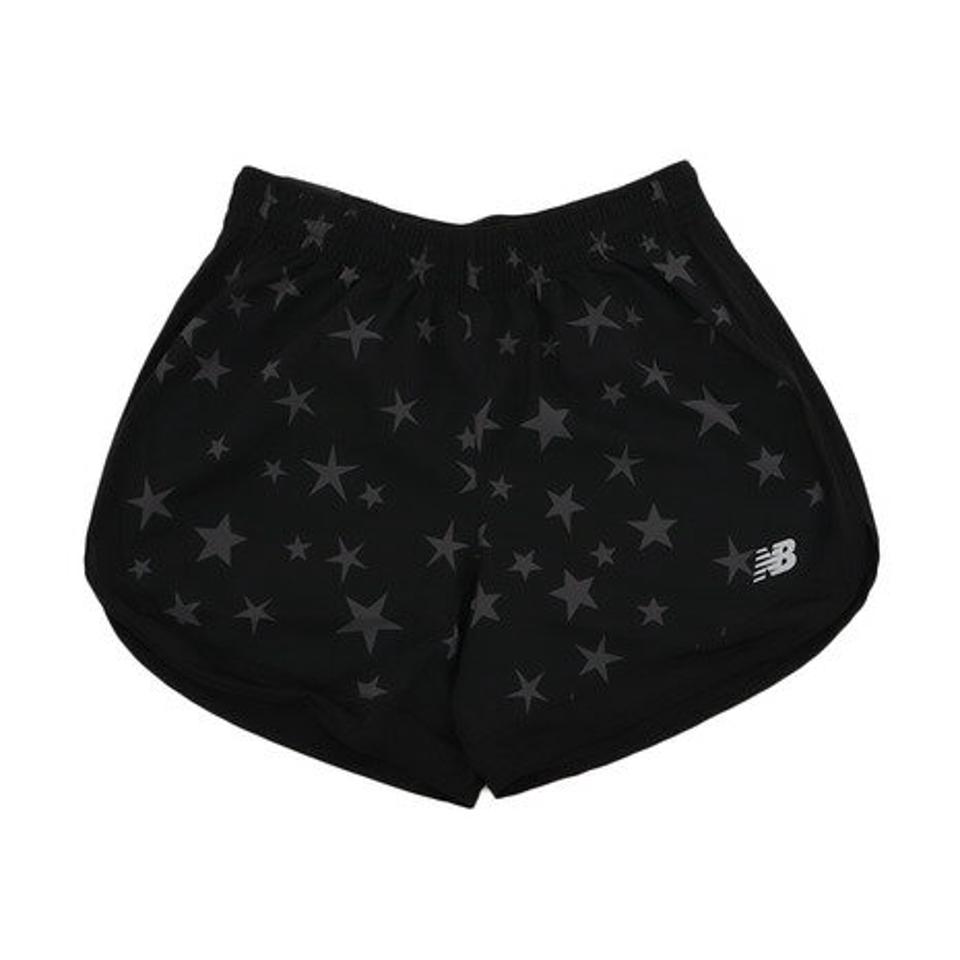 【ランニング対象品購入&エントリーでP10倍！8/19 20:00〜8/28 23:59】ニューバランス（new balance） ショートパンツ Starプリント5インチショーツ AWS9304YBK オンライン価格 （レディース）