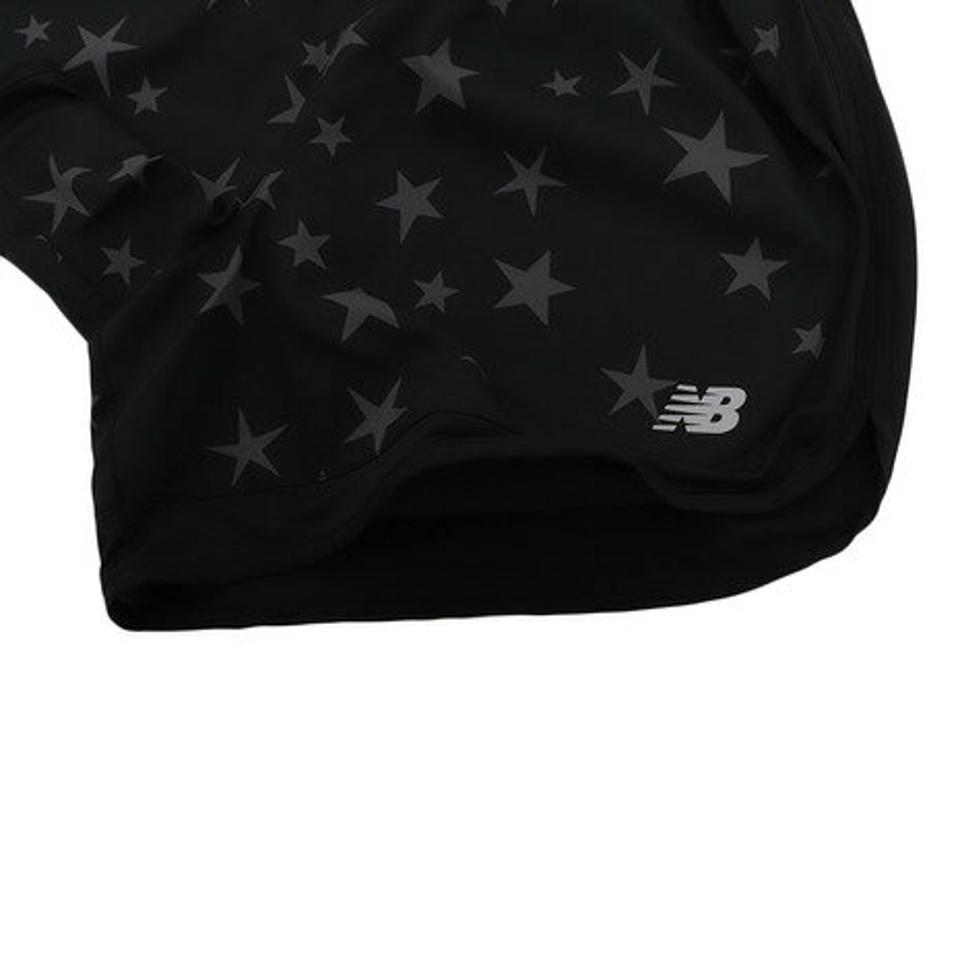 【ランニング対象品購入&エントリーでP10倍！8/19 20:00〜8/28 23:59】ニューバランス（new balance） ショートパンツ Starプリント5インチショーツ AWS9304YBK オンライン価格 （レディース）