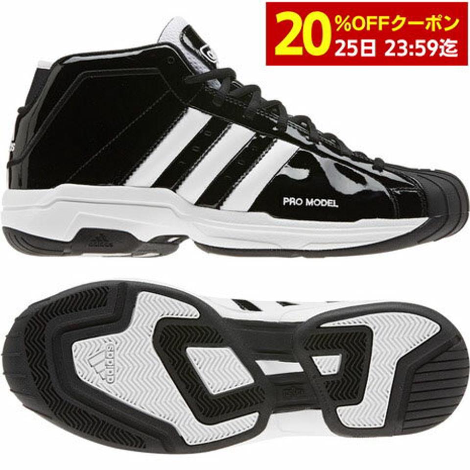 アディダス（adidas）（メンズ）プロモデル 2G 黒 ブラック ホワイト EF9821 スニーカー スポーツシューズ バスケットボール バッシュ レザー