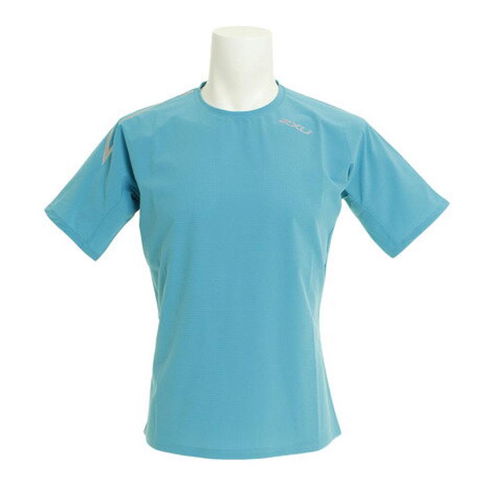 【ランニング対象品購入&エントリーでP10倍！8/19 20:00〜8/28 23:59】ツー・タイムズ・ユー（2XU） ランニング ストレッチエアフロー 半袖 Tシャツ MR6010A-GRN/SIL オンライン価格 （メンズ）