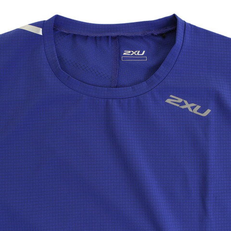 【ランニング対象品購入&エントリーでP10倍！8/19 20:00〜8/28 23:59】ツー・タイムズ・ユー（2XU） ランニング ストレッチエアフロー 半袖 Tシャツ MR6010A-BLU/SIL （メンズ）