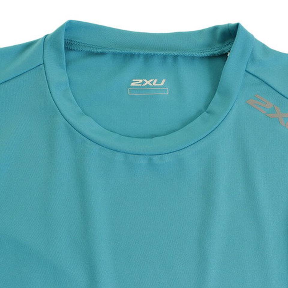 【ランニング対象品購入&エントリーでP10倍！8/19 20:00〜8/28 23:59】ツー・タイムズ・ユー（2XU） ランニング ストレッチニット 半袖 Tシャツ MR6009A-GRN/SIL オンライン価格 （メンズ）