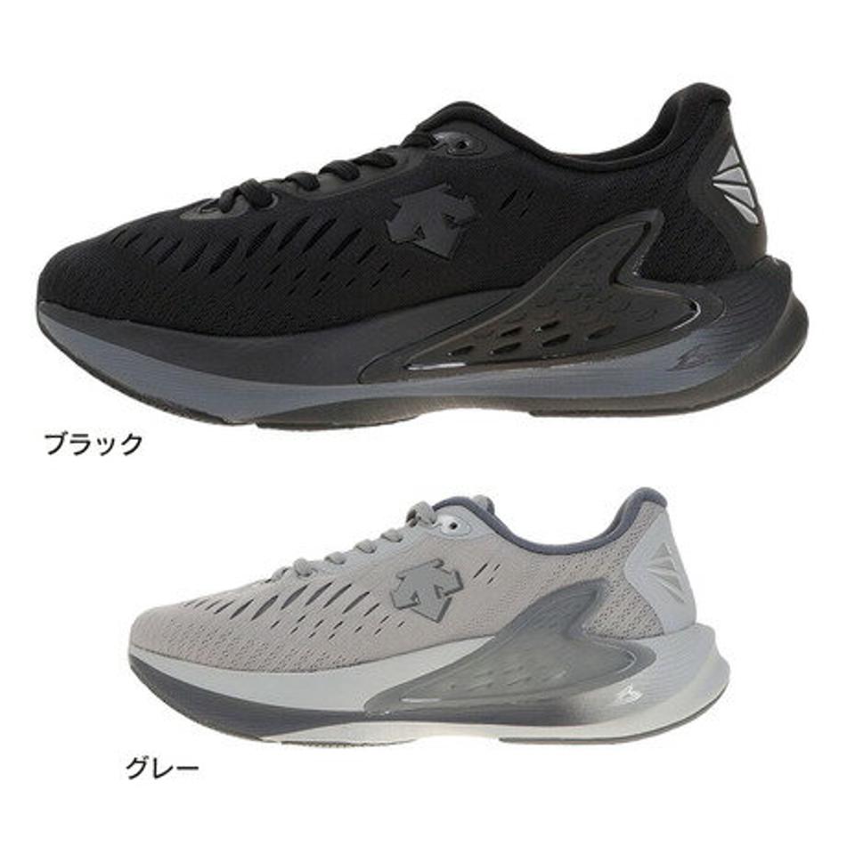 デサント（DESCENTE）（メンズ） ランニングシューズ メンズ 黒 エナザイトマックス ブラック グレー SN123RRN29 スニーカー