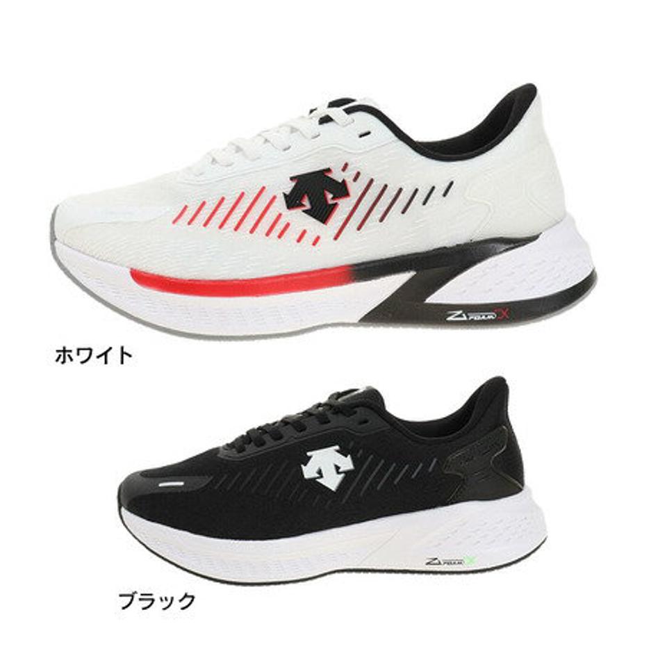 デサント（DESCENTE）（メンズ、レディース） ランニングシューズ メンズ レディース 白 黒 エナザイトスーパー ホワイト ブラック SN123RRN21