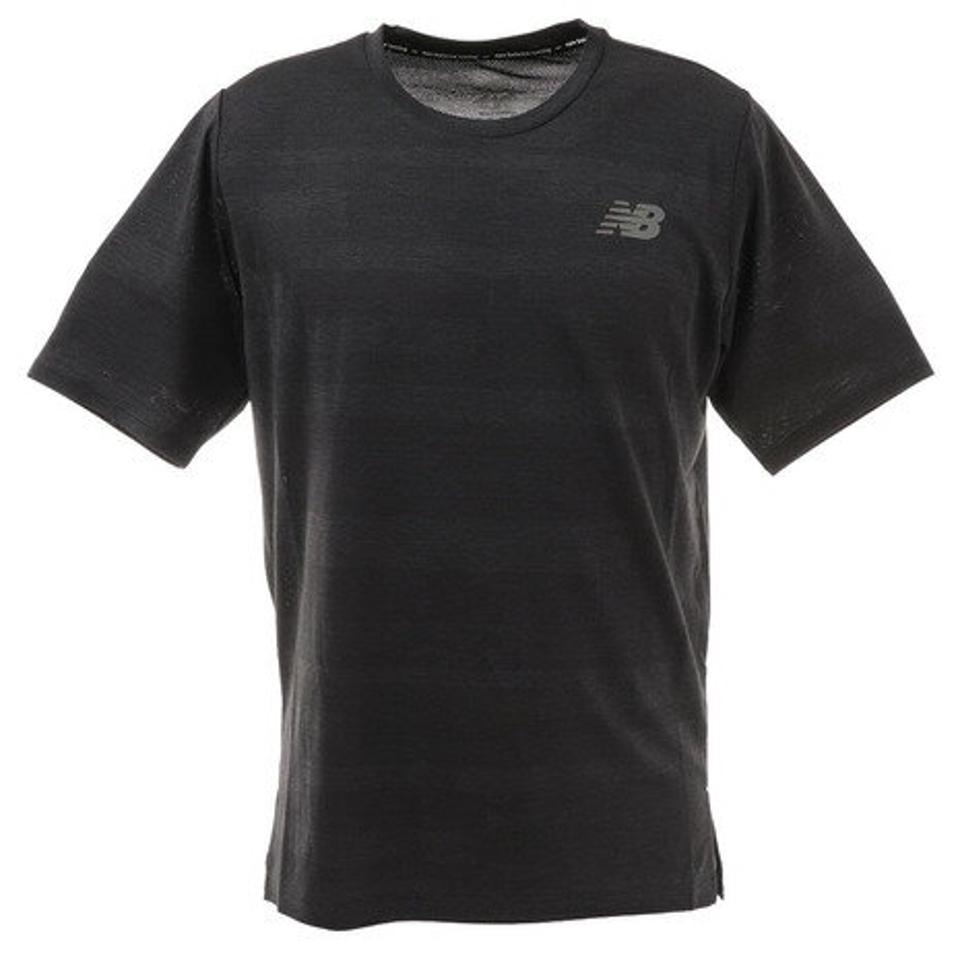 【2点10%OFFクーポン対象！8/10まで】ニューバランス（new balance）（メンズ）ランニング ランニングウェア メンズ Tシャツ 半袖 Q SPEED ジャガード ショートスリーブ AMT03261BKH ナイトラン
