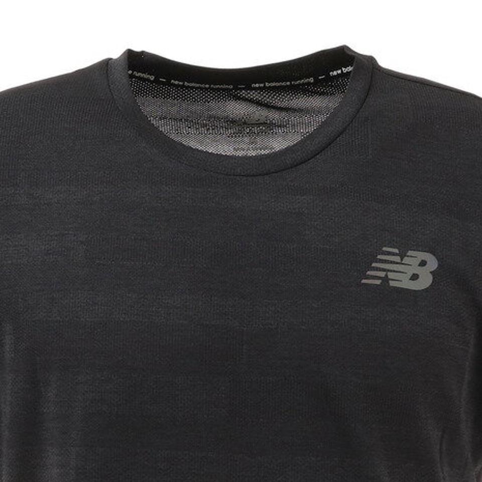 【2点10%OFFクーポン対象！8/10まで】ニューバランス（new balance）（メンズ）ランニング ランニングウェア メンズ Tシャツ 半袖 Q SPEED ジャガード ショートスリーブ AMT03261BKH ナイトラン