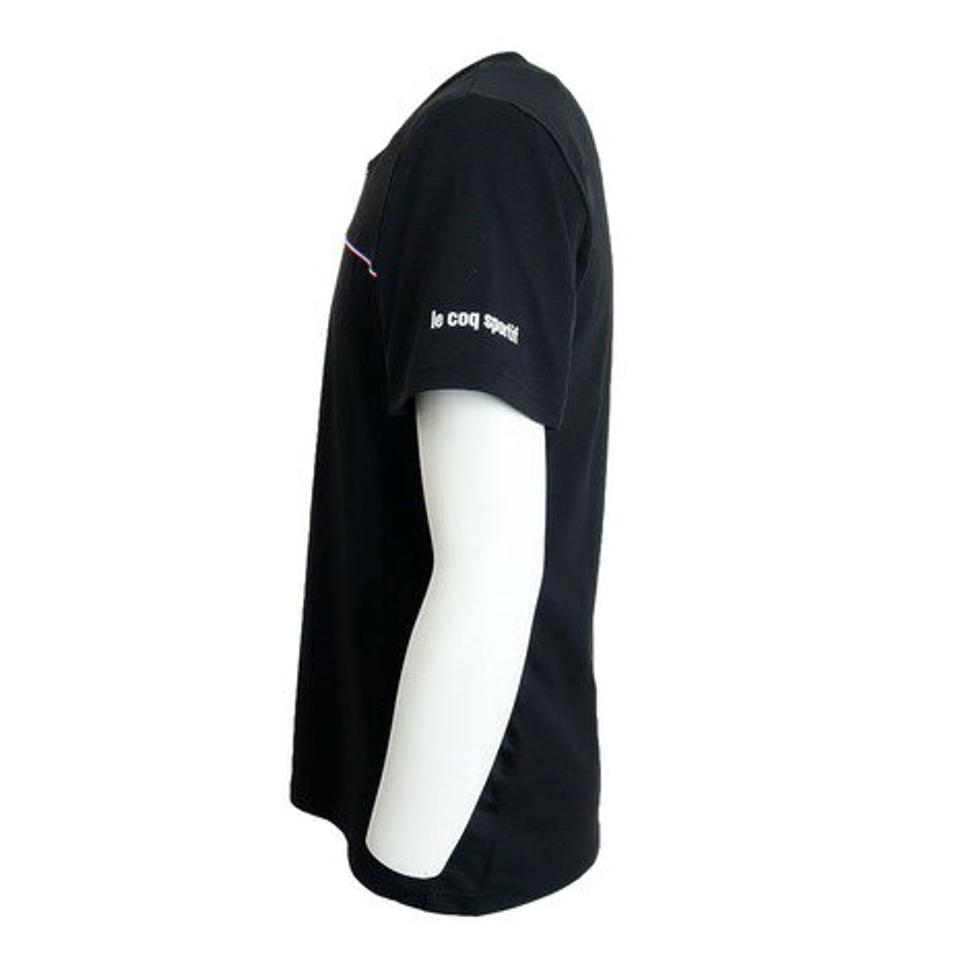 ルコック スポルティフ(Lecoq Sportif) テニスウェア トリコロール ゲームシャツ QTMTJA05 BLK (メンズ)