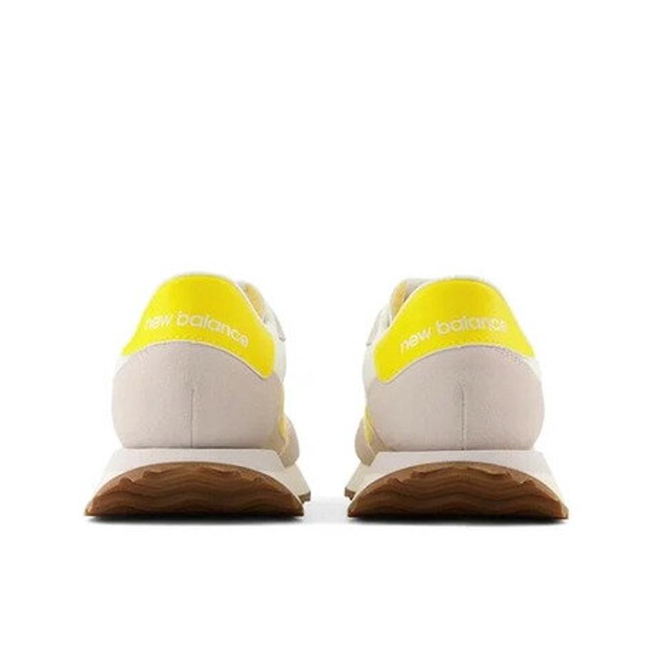 ニューバランス（new balance）（レディース）スニーカー オフホワイト WS237 ホワイト イエロー WS237QEB ビックロゴ カジュアル レトロ 厚底 スエード