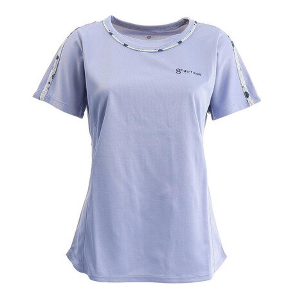 ウィッテム（HUITIEME）（レディース）テニス ドライプラス プリント Tシャツ HU20FLS733053LBLU