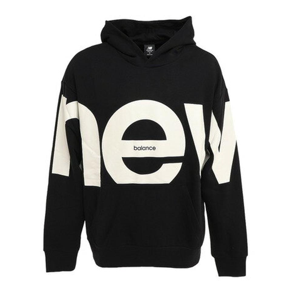 ニューバランス（new balance）（メンズ）OoB オーバーサイズ スウェットプルオーバーフーディ UT23504BK