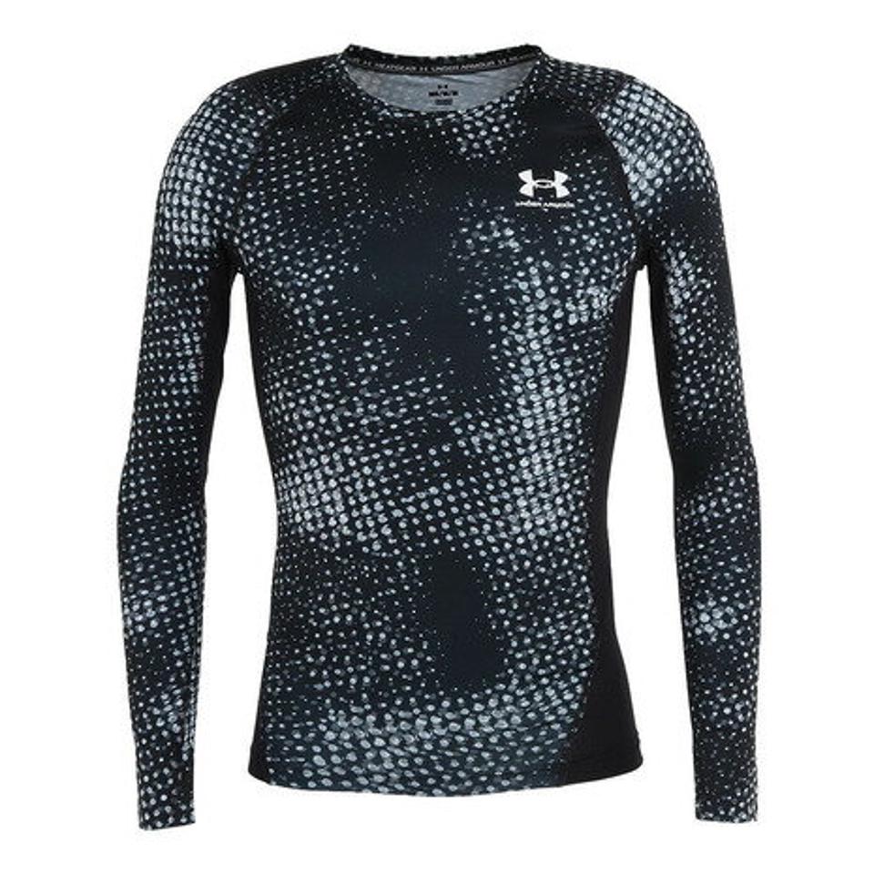 アンダーアーマー(UNDER ARMOUR)(メンズ)着圧 長袖 ヒートギア(夏向け) ロングスリーブ プリント シャツ 1375540 001 速乾