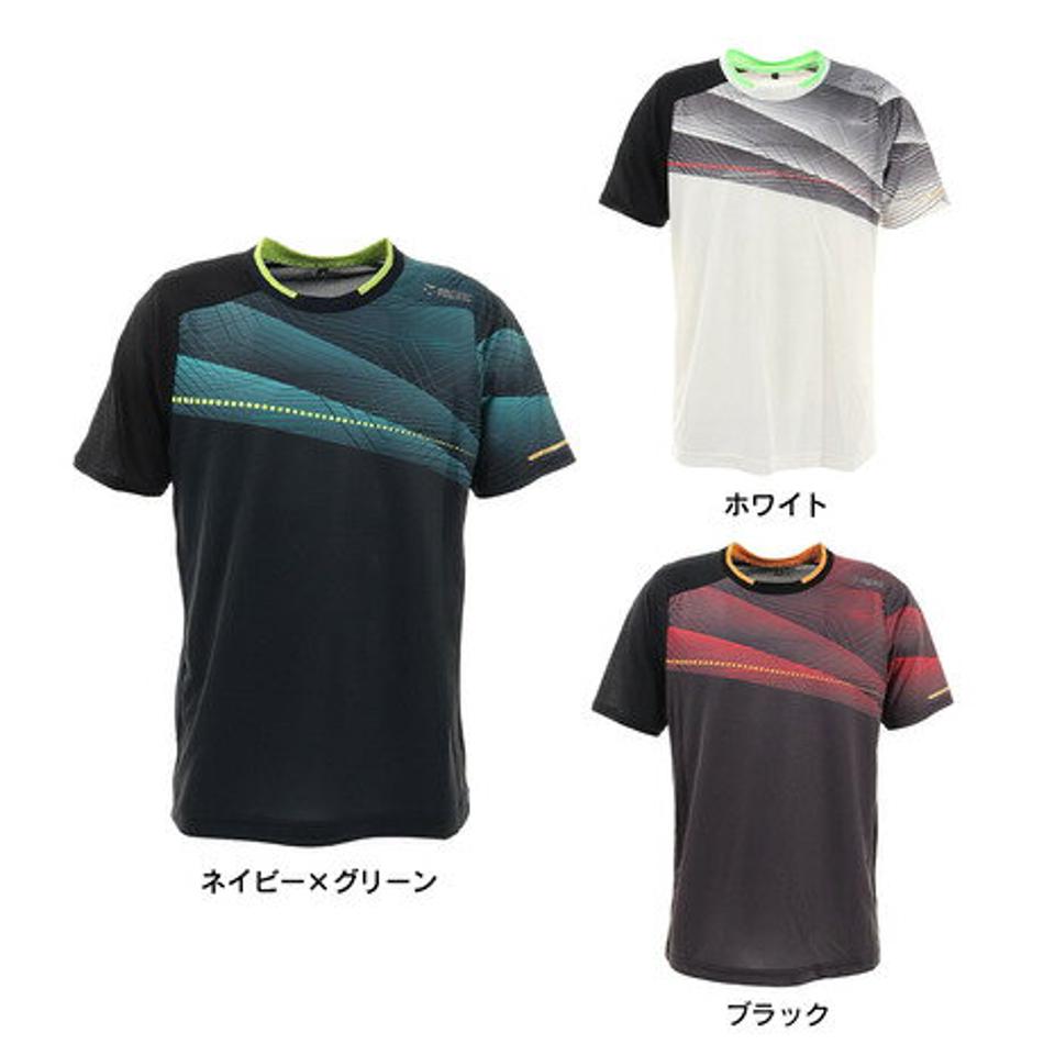 【10%OFFクーポン 12/11まで】パシフィック（PACIFIC）（メンズ） テニスウェア ドライプラス昇華 プリントTシャツ PT21SM402