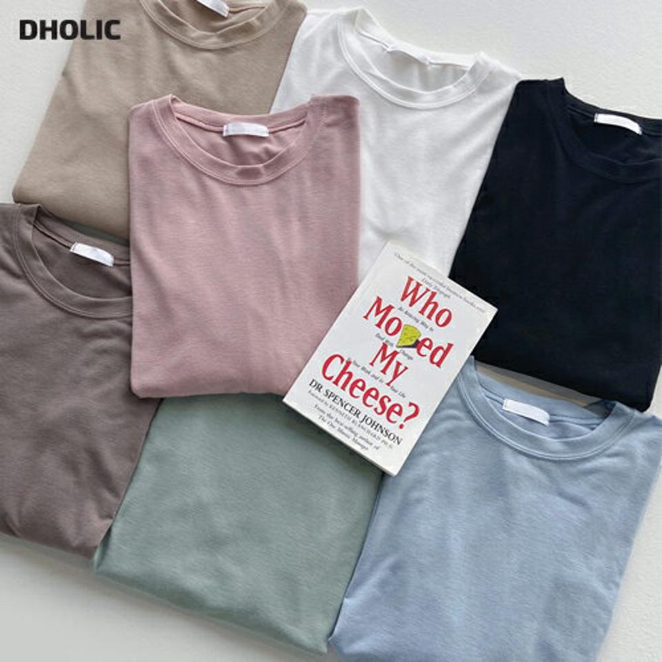 ラウンドネックソフトTシャツ・t03224 レディース 【tops】トップス Tシャツ 長袖 ロンT ラウンドネック 単色 無地 シンプル ベーシック くすみ カジュアル 無地T ピンク 緑 水色 ベージュ 白T 春 秋 韓国ファッション