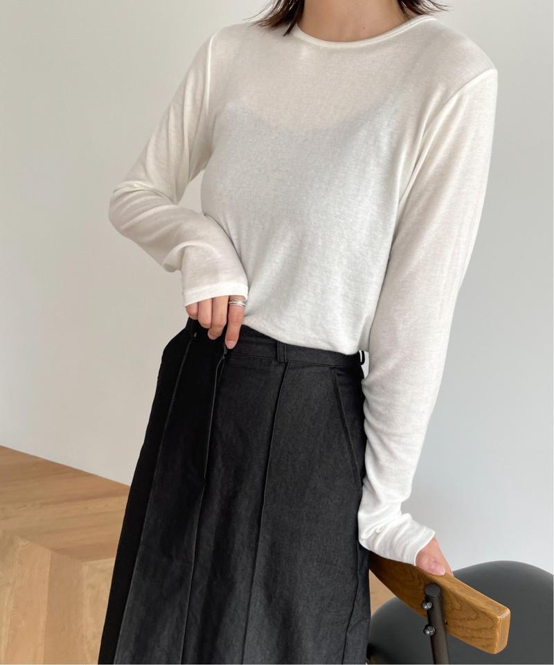 El mar(エルマール) テンセルストレッチロングTシャツ（El mar）