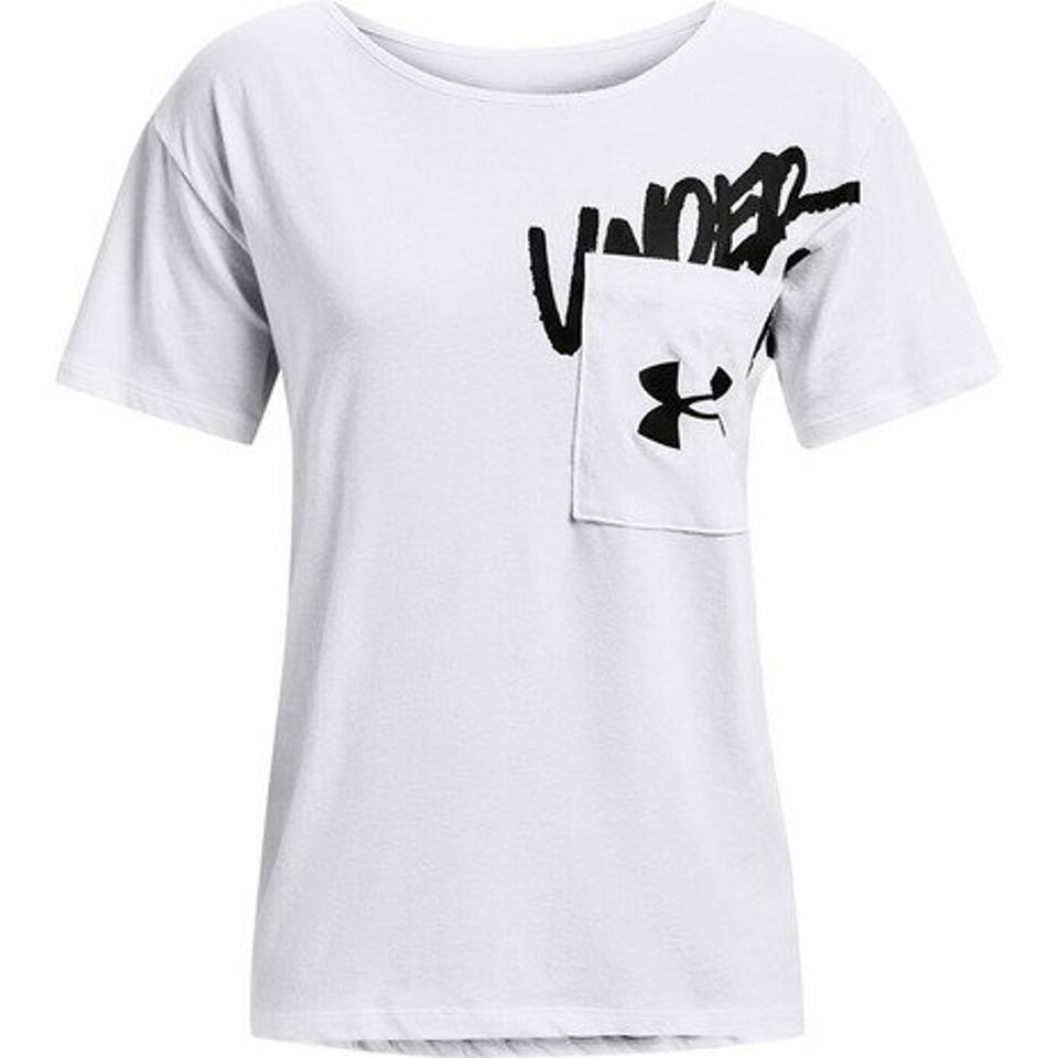 アンダーアーマー（UNDER ARMOUR） Tシャツ レディース 半袖 ライブ オーバーサイズ グラフィック ワードマーク 1366132 100 カットソー （レディース）