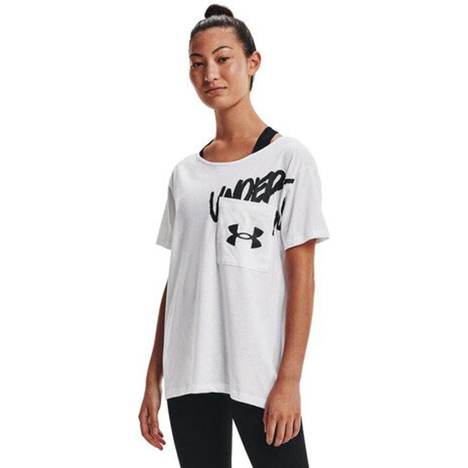 アンダーアーマー（UNDER ARMOUR） Tシャツ レディース 半袖 ライブ オーバーサイズ グラフィック ワードマーク 1366132 100 カットソー （レディース）