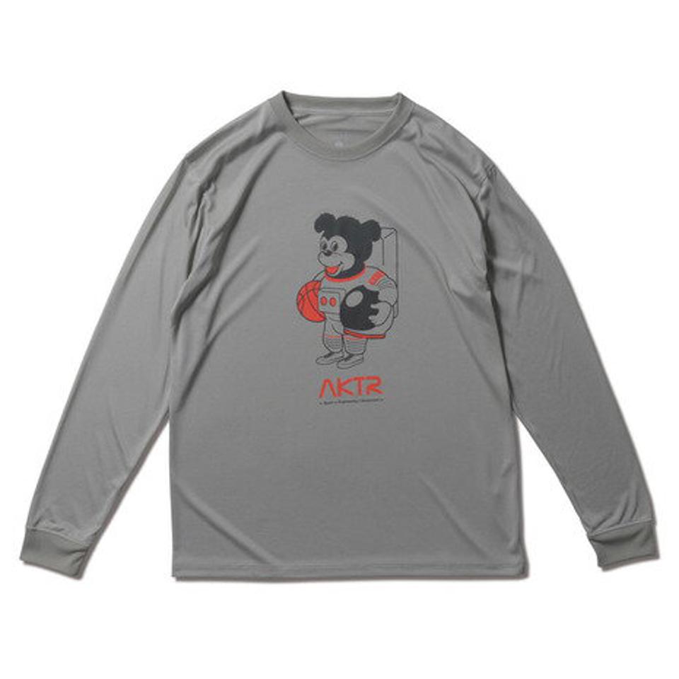 アクター（AKTR） バスケットボールウェア ロンT SPACE NICK 長袖 SPORTS Tシャツ 221-004005 GY （メンズ）