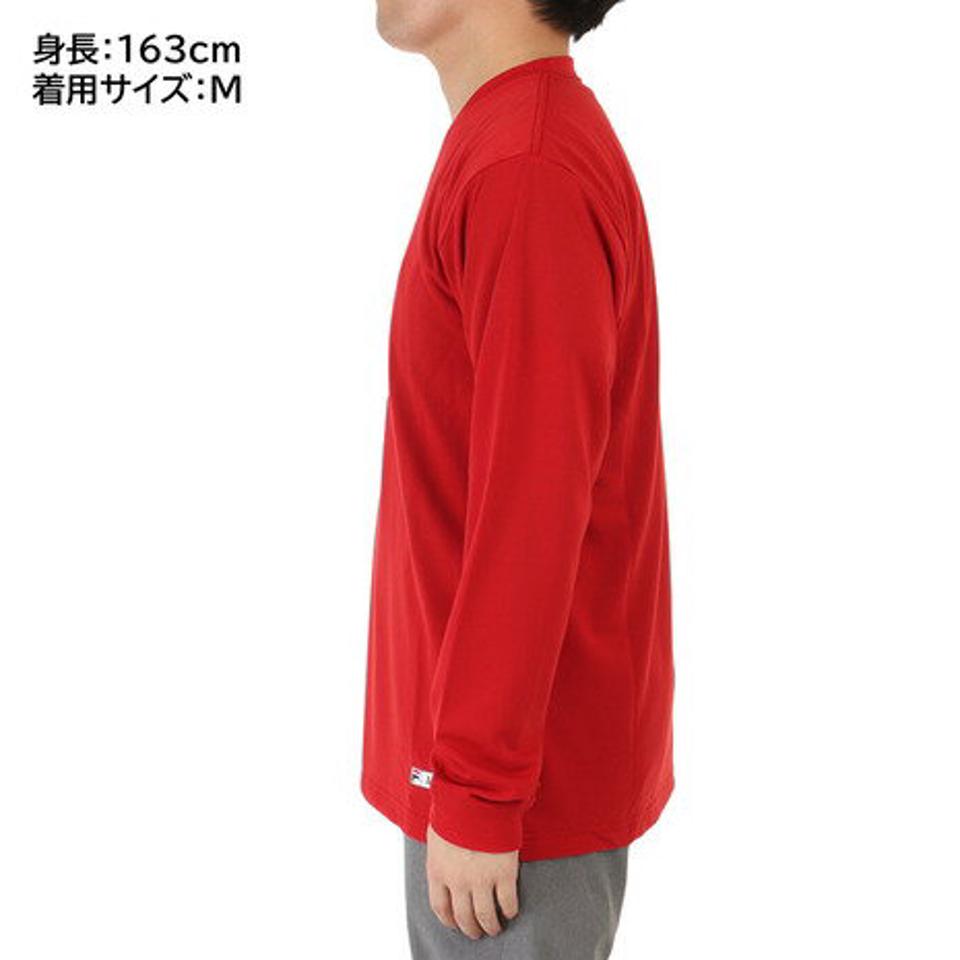 アクター（AKTR）（メンズ）バスケットボールウェア ロンT ×FILA ロゴ ロングスリーブ SPORTS Tシャツ 122-051005 RD