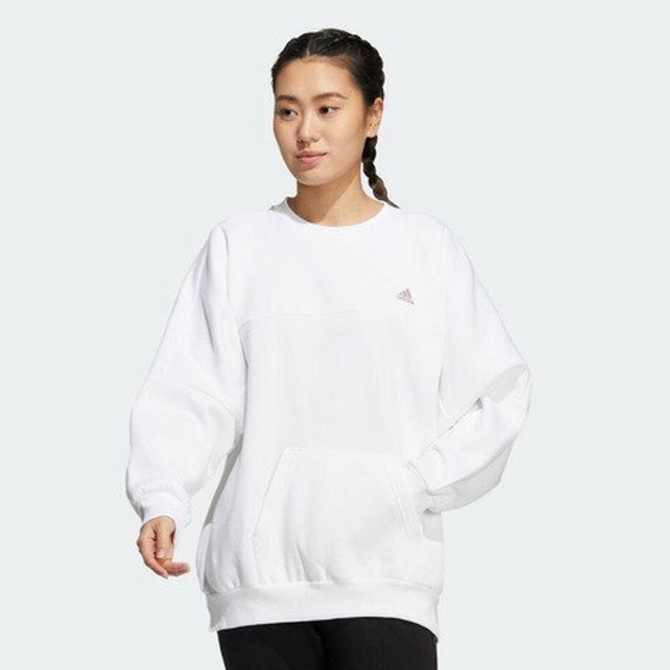 【20％OFFクーポン！3/26まで】アディダス（ADIDAS）（レディース）スウェット プルオーバー ワーディング オーバーサイズフィット フリーススウェットシャツ CK591