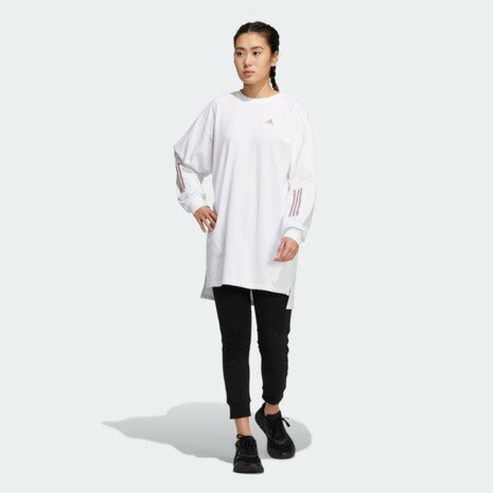 【4/15 24h限定 エントリー&対象3店舗以上買い回りで最大P10倍!】アディダス(adidas)(レディース)長袖Tシャツ レディースワーディング ルーズフィット チュニック CV338