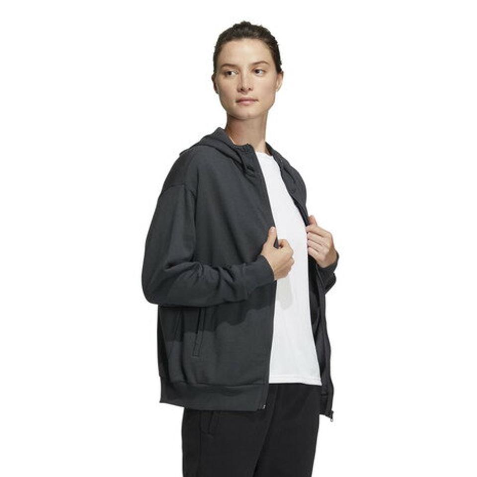 アディダス(adidas)(レディース)ラウンジ オーバーサイズフィット フレンチテリー フルジップパーカー VC781-HM2831