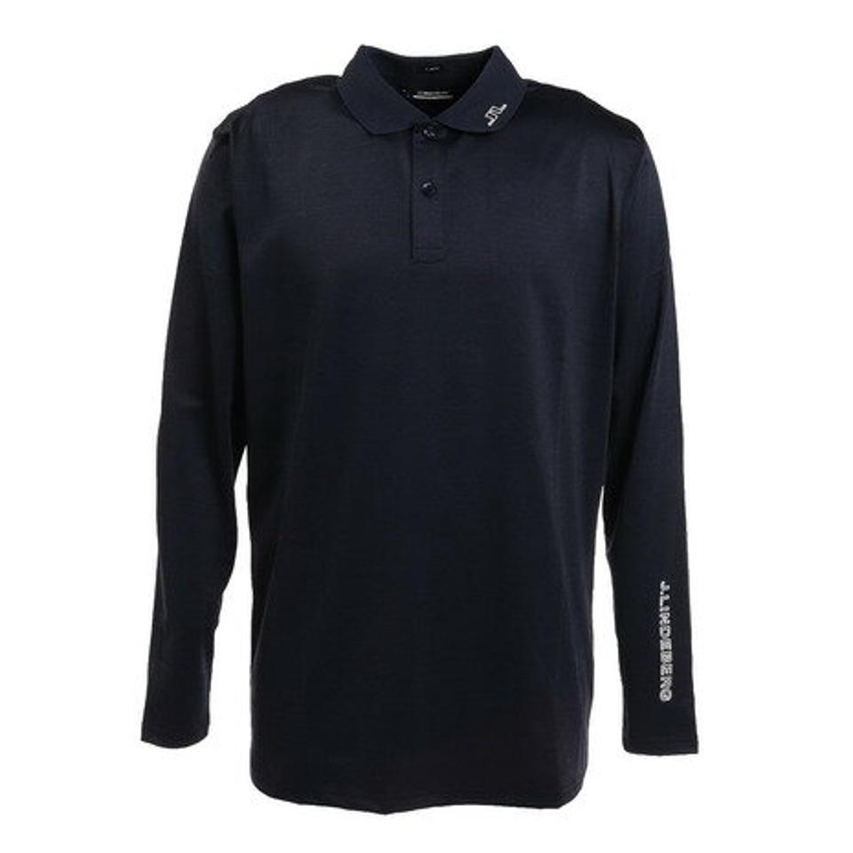 J.LINDEBERG JAKOB スリムフィット ロングスリーブ ゴルフ ポロシャツ 071-25915-098 (メンズ)