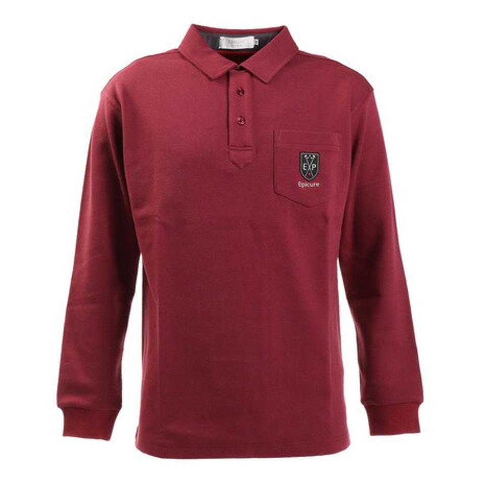 エピキュール(epicure)(メンズ)ゴルフウェア UV ストレッチ レギュラー 長袖ポロシャツ 154-25810