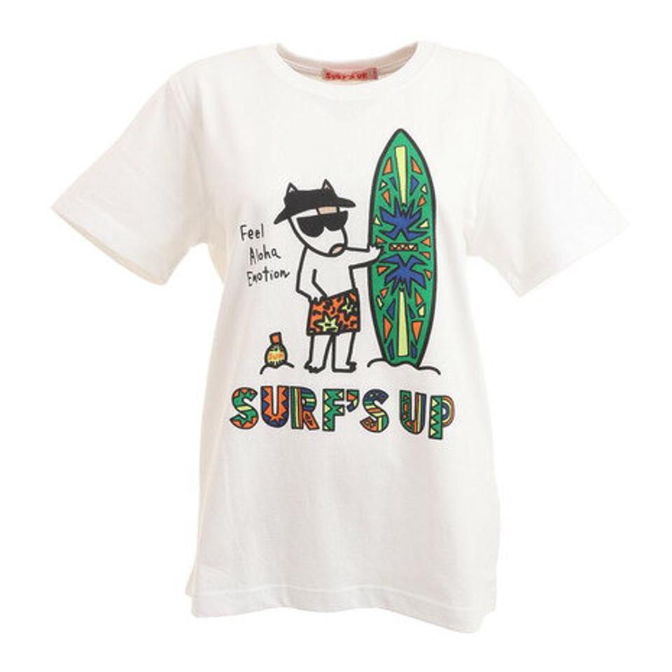 Surfs Up（Surfs Up）（レディース）Tシャツ レディース 半袖 プリントTシャツ ボード 212SU2ST155 WHT