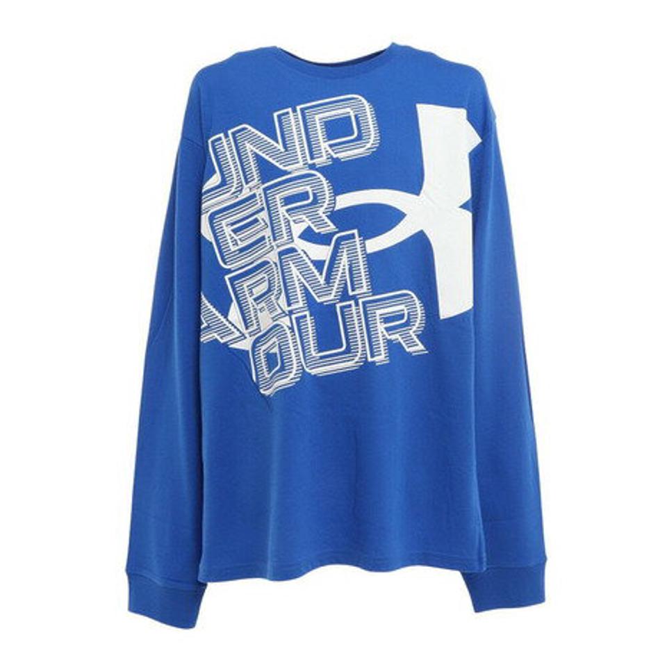 【11/5 24h限定 エントリー＆対象4店舗買い回りで最大P10倍！】アンダーアーマー（UNDER ARMOUR）（キッズ）スーパー ビッグロゴ ロングスリーブ Tシャツ 1375482 486