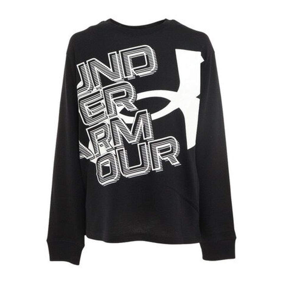 【11/5 24h限定 エントリー＆対象4店舗買い回りで最大P10倍！】アンダーアーマー（UNDER ARMOUR）（キッズ）スーパー ビッグロゴ ロングスリーブ Tシャツ 1375482 001