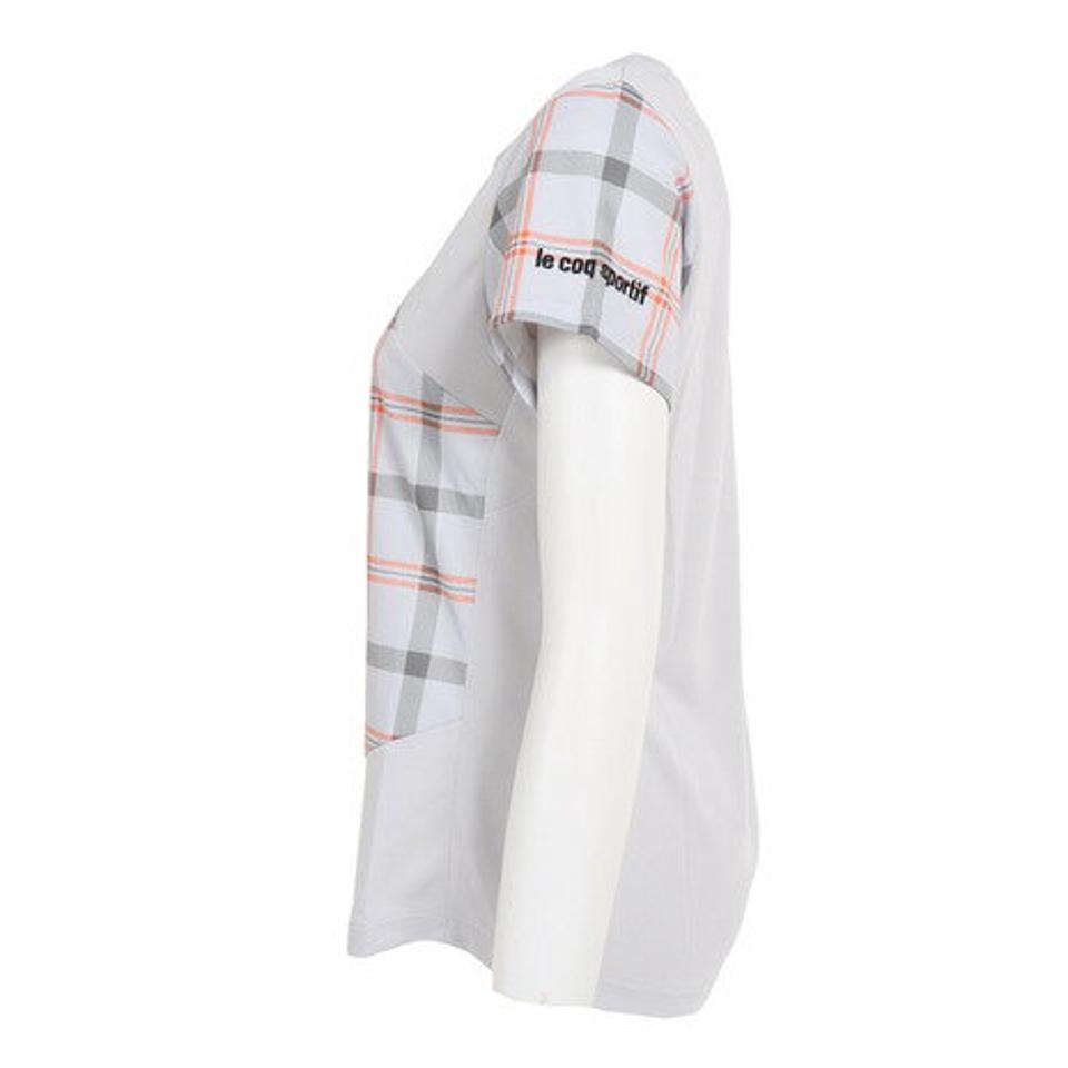 ルコック スポルティフ(Lecoq Sportif) テニスウェア レディース COUCOUPARIS CHECK 半袖シャツ QTWUJA06 GY (レディース)