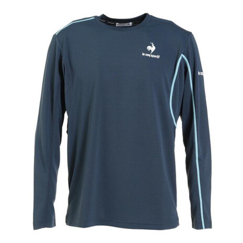 ルコック スポルティフ(Lecoq Sportif) テニスウェア NEW COSMOS STITCH 長袖シャツ QTMUJB01 NV (メンズ)