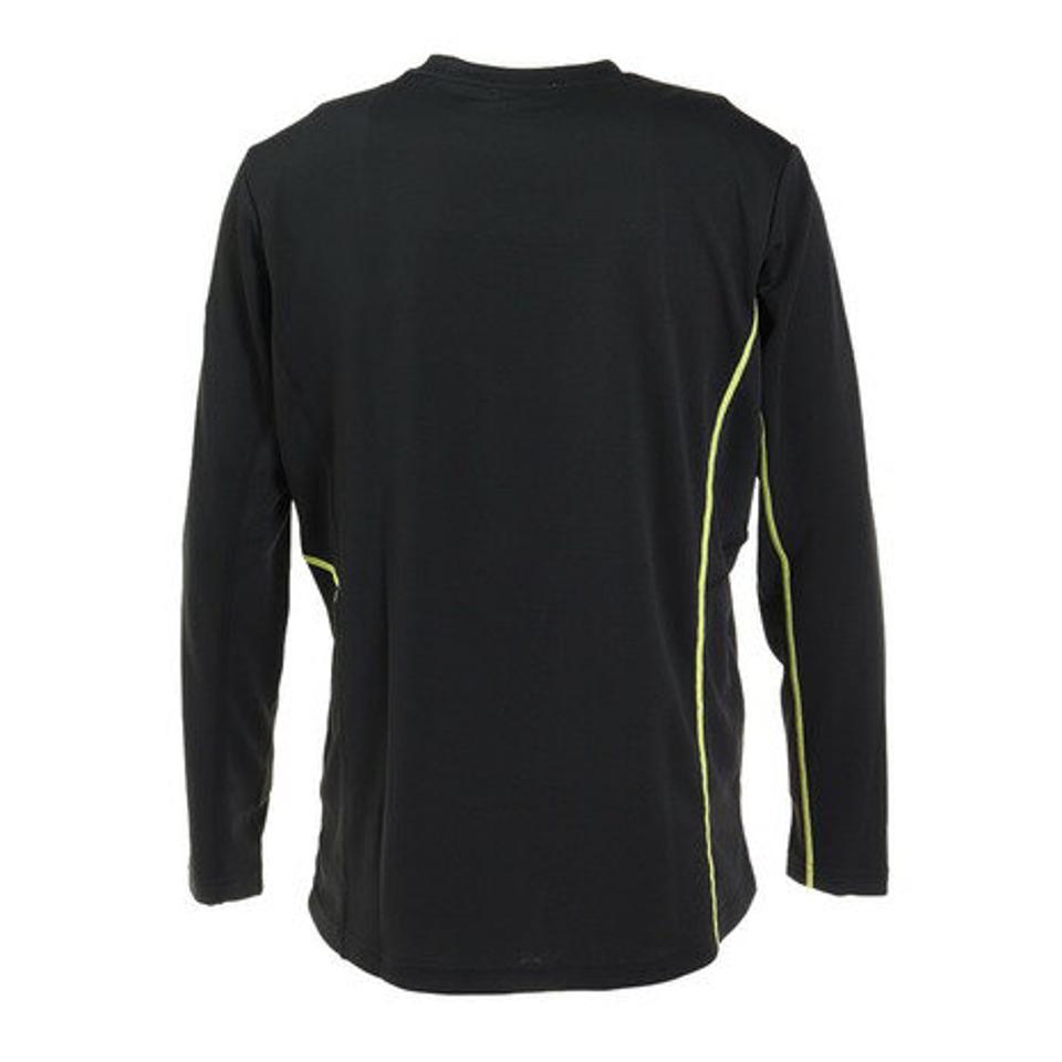 【2/5 24h限定 エントリー&対象4店舗買い回りで最大P10倍!】ルコック スポルティフ(Lecoq Sportif)(メンズ)テニスウェア NEW COSMOS STITCH 長袖シャツ QTMUJB01 BK