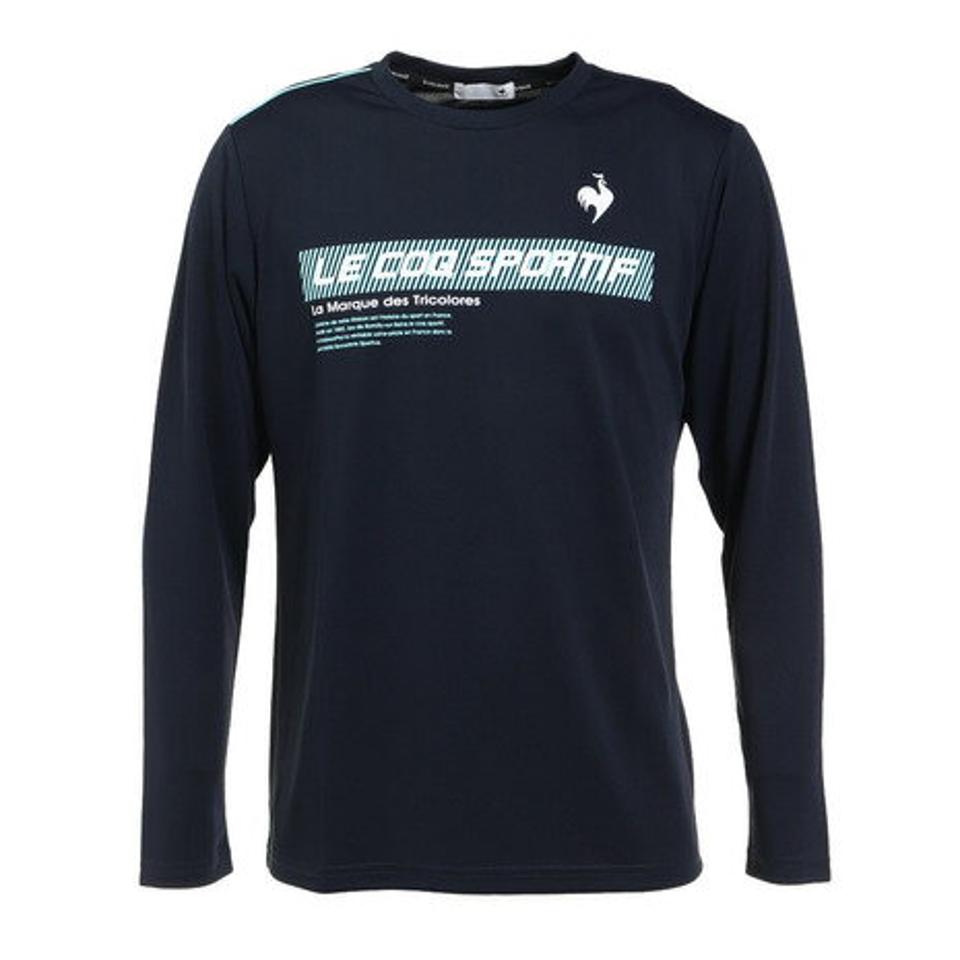 ルコック スポルティフ(Lecoq Sportif) テニスウェア GRAPHIC 長袖シャツ QTMUJB00 NV (メンズ)