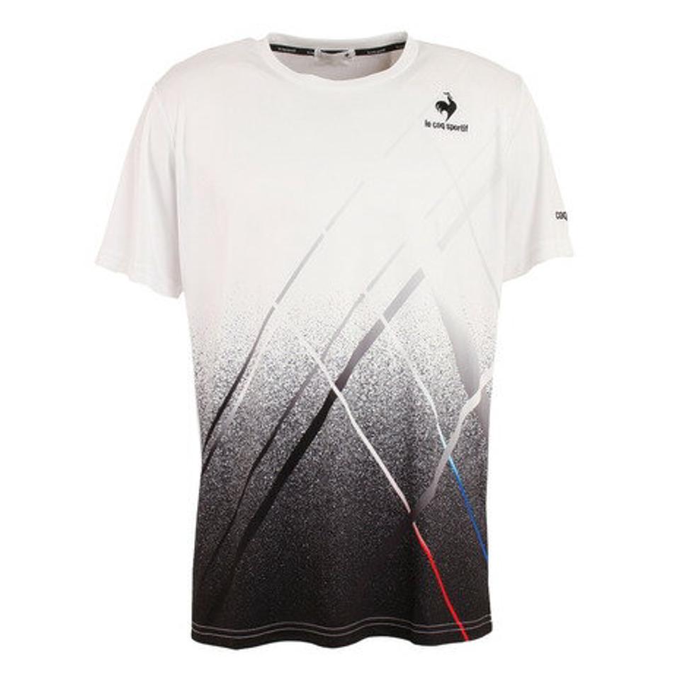 ルコック スポルティフ(Lecoq Sportif) テニスウェア TEAM GRAPHIC GAME SHIRT QTMTJA93 WHT (メンズ)