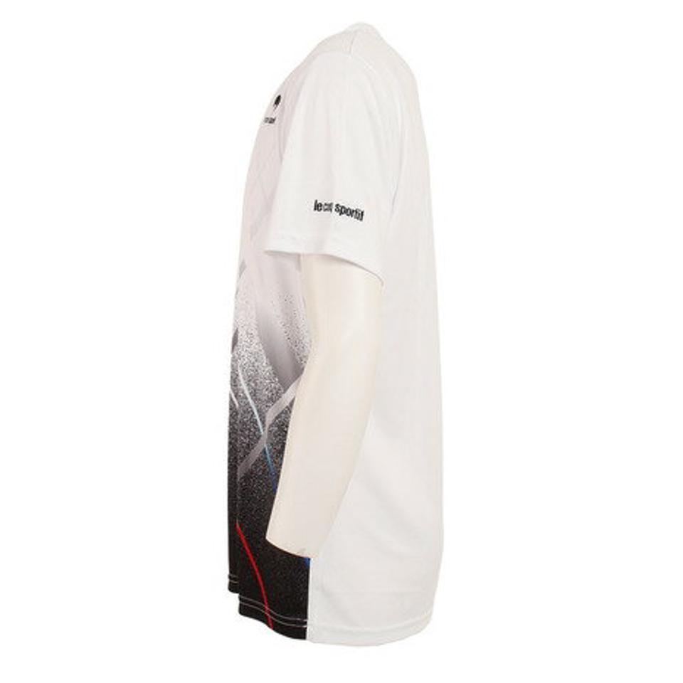 ルコック スポルティフ(Lecoq Sportif) テニスウェア TEAM GRAPHIC GAME SHIRT QTMTJA93 WHT (メンズ)
