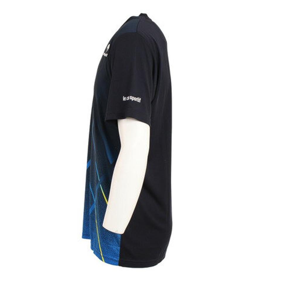 ルコック スポルティフ(Lecoq Sportif) テニスウェア TEAM GRAPHIC GAME SHIRT QTMTJA93 NVY (メンズ)