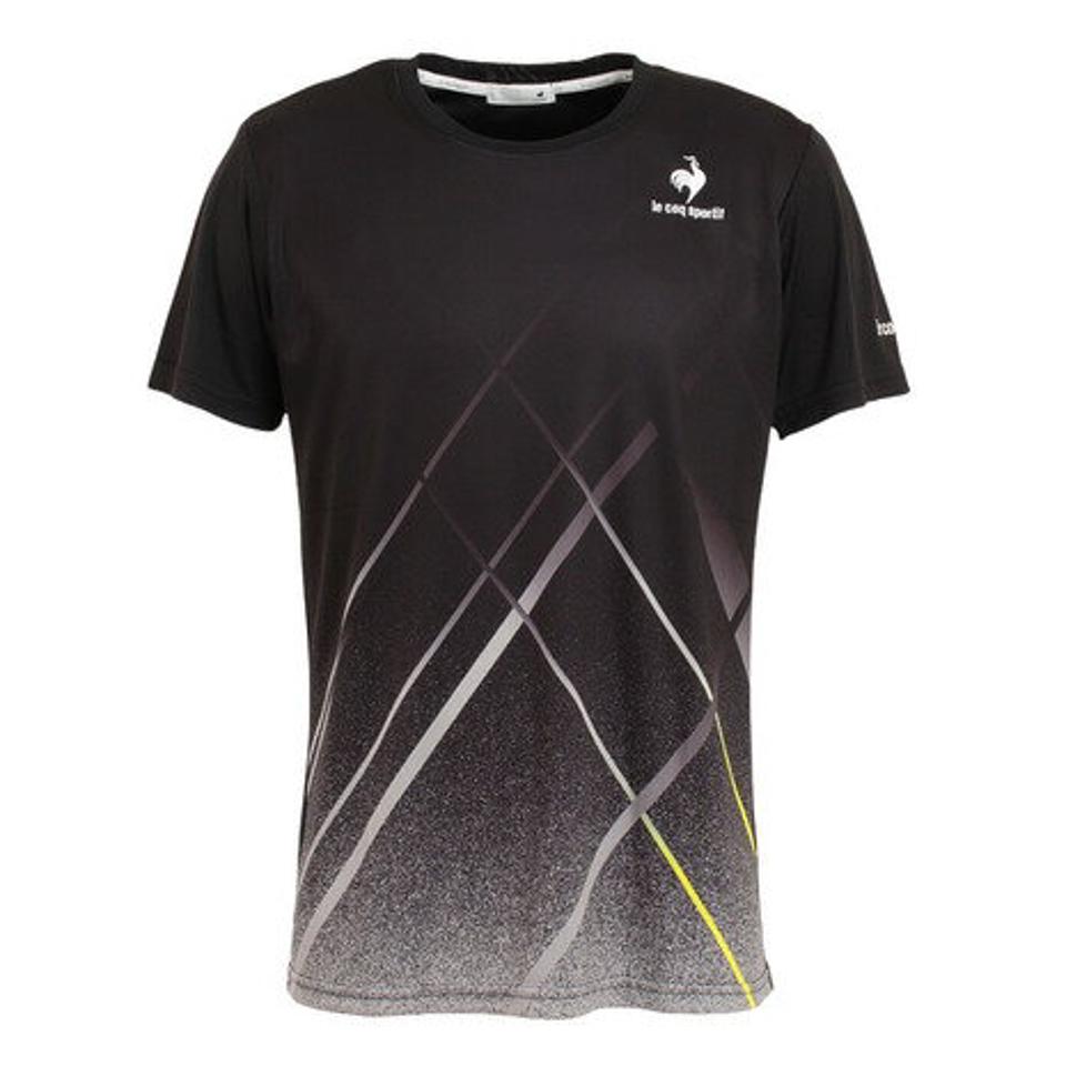 ルコック スポルティフ(Lecoq Sportif)(メンズ)テニスウェア TEAM GRAPHIC GAME SHIRT QTMTJA93 BLK