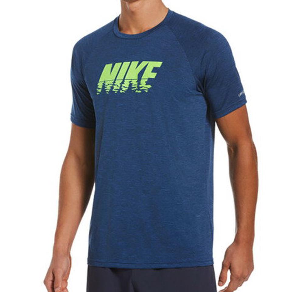 ナイキ（NIKE） NESSB660 メンズラッシュガード 半袖Tシャツ 2992012-10 ブルー系 水陸両用 UVカット 紫外線対策 （メンズ）