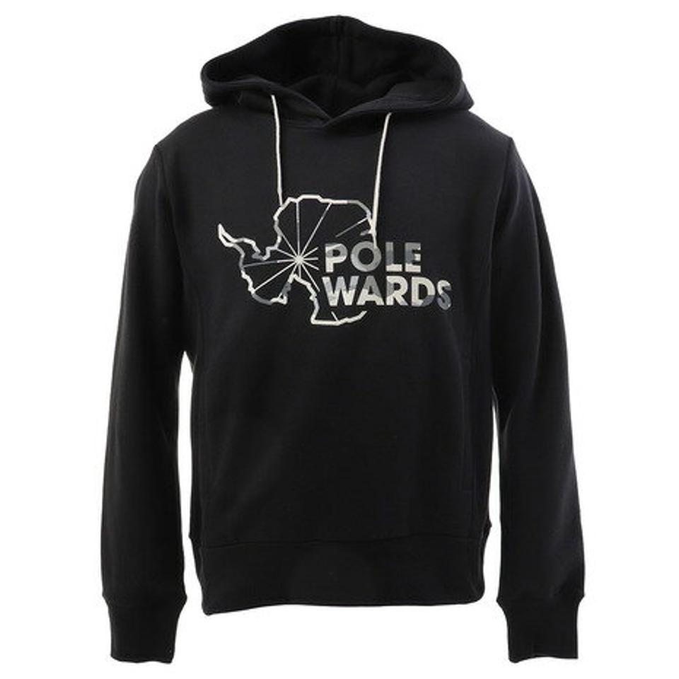 【9/5 24h限定エントリー&対象4店舗買い回りで最大P10倍!】POLEWARDS パーカー メンズ トレーナー スウェット 迷彩ロゴPW28JM69BLK (メンズ)