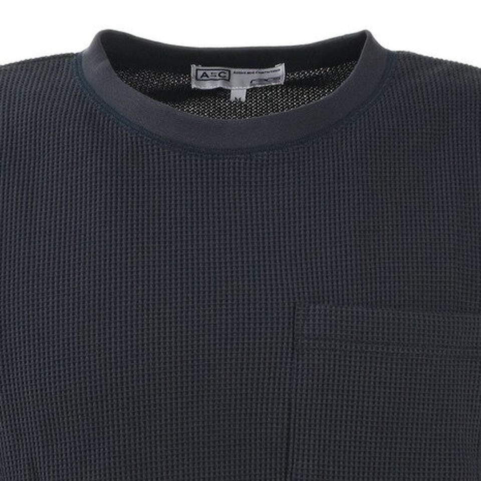 エーシーピージー(ACPG)(メンズ)ワッフルクルーネックTシャツ 871PA0ES7061NVY 長袖 オンライン価格