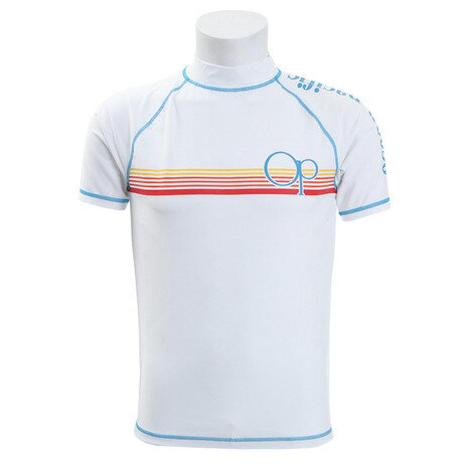 【9/5 24h限定エントリー＆対象4店舗買い回りで最大P10倍！】オーシャンパシフィック（Ocean Pacific） ラッシュガード 半袖 Tシャツ 518474 WHT ホワイト 白 UVカット 紫外線対策 （メンズ）