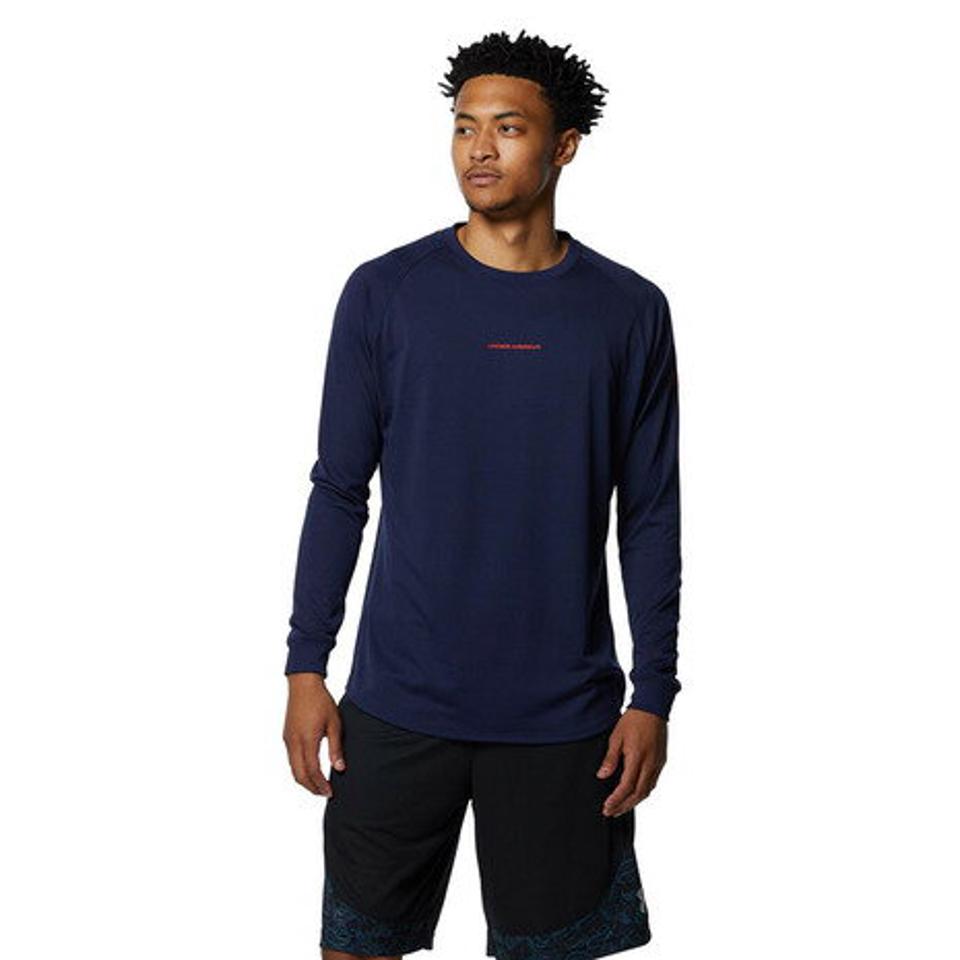 アンダーアーマー（UNDER ARMOUR） バスケットボールウェア ロンT ロングショット ロングスリーブ Tシャツ 1.5 1368856 410 （メンズ）