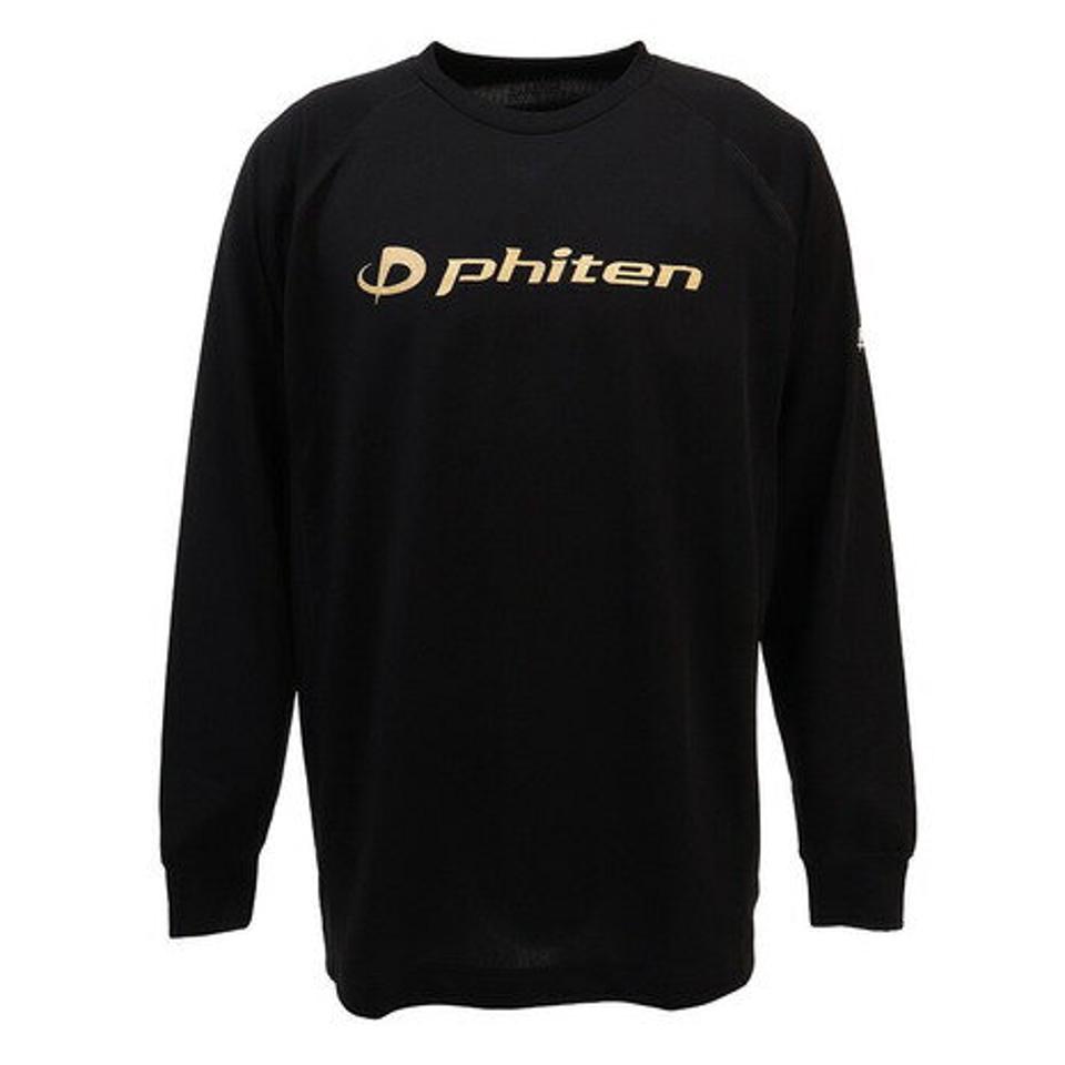 【2点以上で10％オフクーポン 9/9まで】ファイテン（PHITEN） Tシャツ 長袖 RAKUシャツ SPORTS 吸汗速乾 ロゴ 3116JG1802 【バレーボールウェア スポーツウェア】 （メンズ）