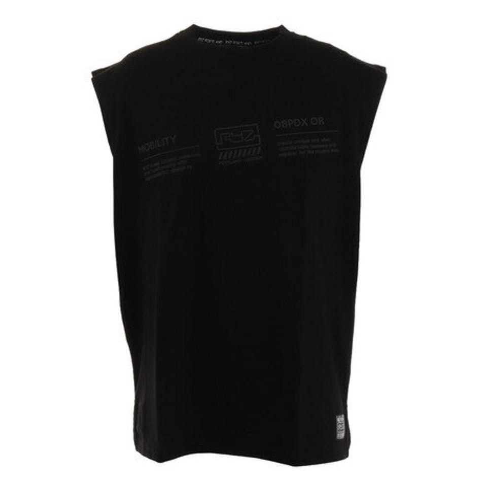 ライズ(RYZ)(メンズ)STAMPED ノースリーブシャツ 869R1EG6244 BLK