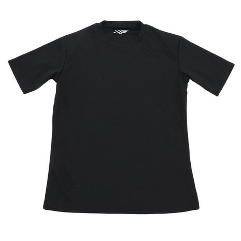 エックスティーエス(XTS) 野球 アンダーシャツ 半袖 ジュニア ドライプラス ハイネック インナー シャツ 724G5ES5962JR 黒 (キッズ)