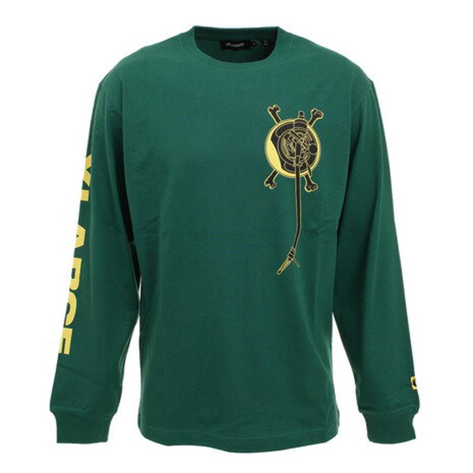 エクストララージ(XLARGE)(メンズ)ARM ロゴ長袖Tシャツ 101213011015-GREEN