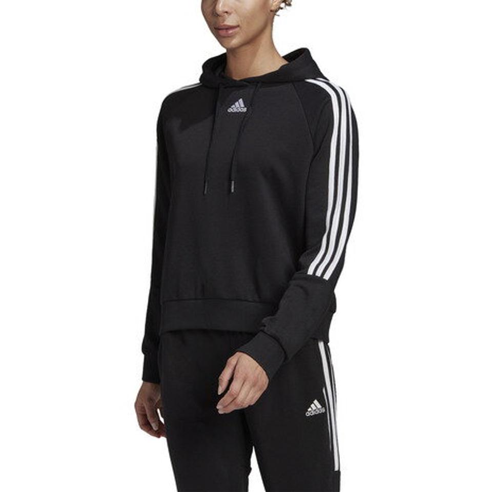 アディダス(adidas) エッセンシャルズ ルーズカット 3ストライプス クロップドパーカー 28751-GL1460 (レディース)